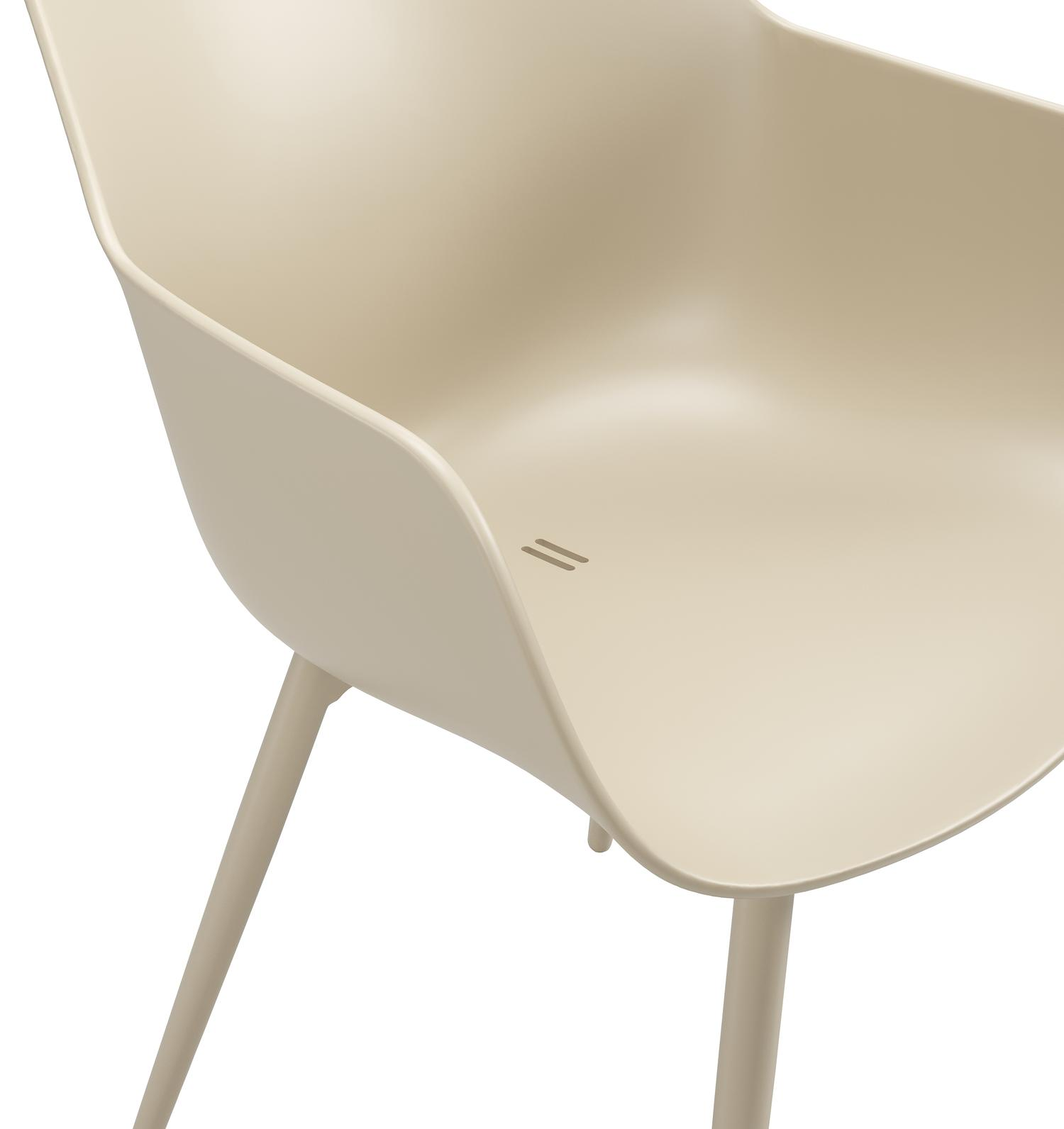 Chaise de jardin Paco en aluminium beige et matière synthétique beige