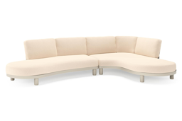 Chaise longue links + 2-zit organisch