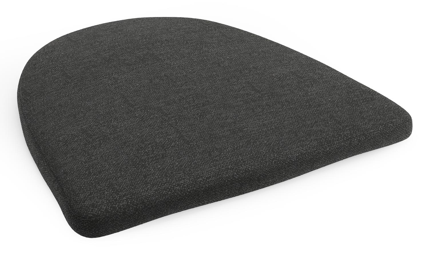 Coussin de chaise ronde Borgo en all weather sunbrella® luxe chartres sooty