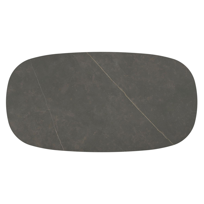 Amico tuintafel bombo in wit aluminium en volkeramiek Calatorao - L 210 x B 110 x H 73.5 cm