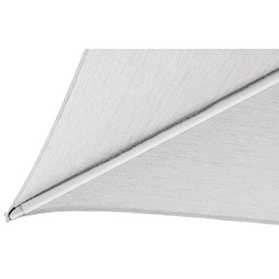 Minore zweefparasol met tiltfunctie in wit aluminium met savane nimbus all weather sunbrella® luxe parasoldoek - L1: 300 x L2: 400 cm (met voet)