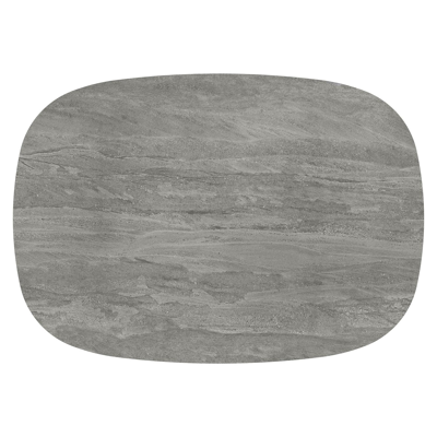 Amico tuintafel bombo xl in zwart aluminium en volkeramiek Aspen Grey - L 210 x B 148 x H 73.5 cm