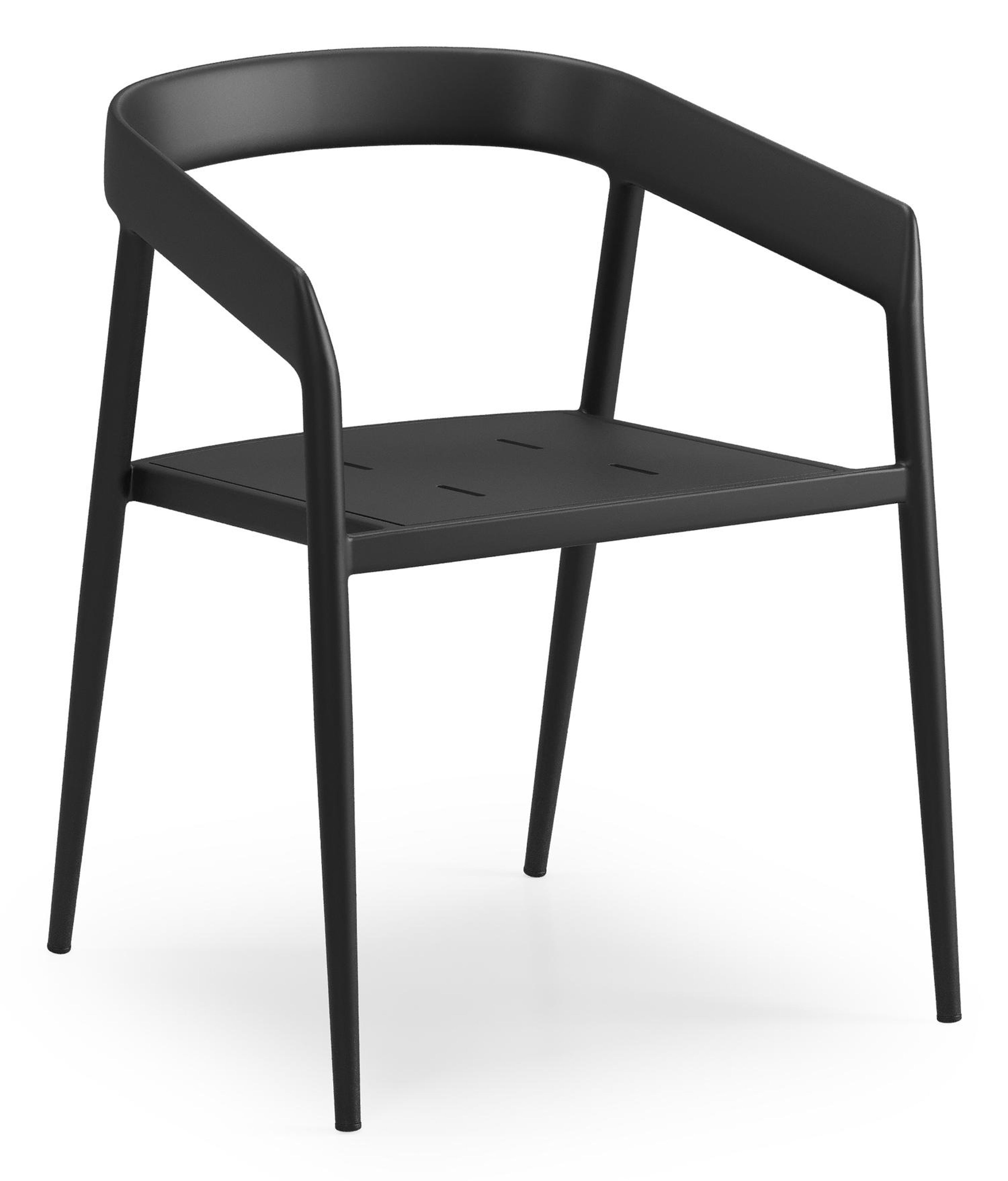 Donato tuinstoel in zwart aluminium