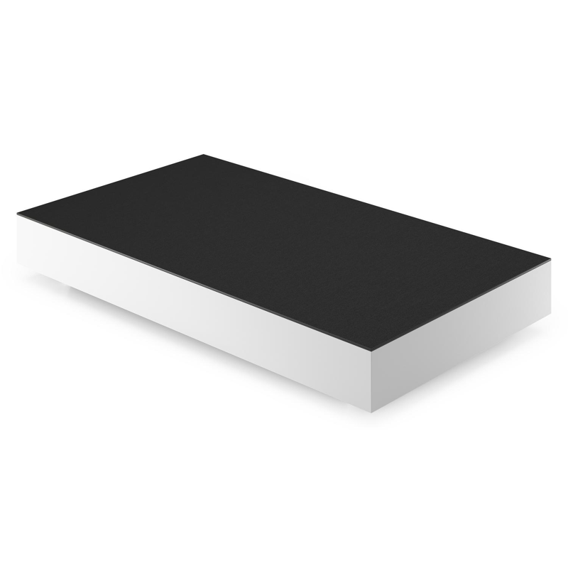 Como loungetafel rechthoekig in wit aluminium en volkeramiek Nero Black - L 140 x B 80 x H 20 cm