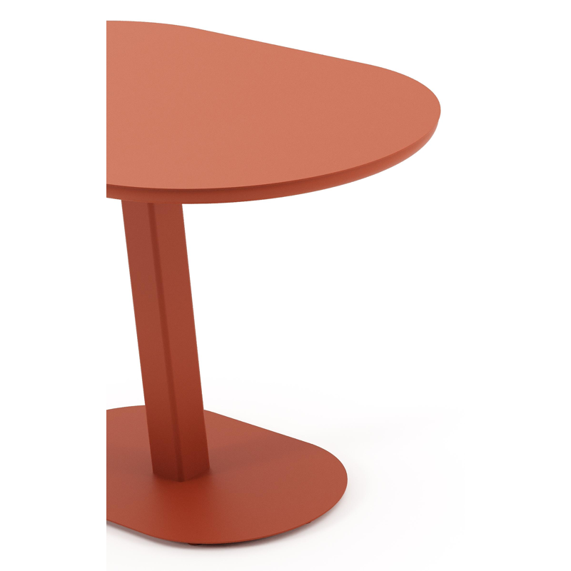 Teramo kantelbare tuintafel bombo in roestbruin aluminium - L 110 x B 70 x H 74 cm