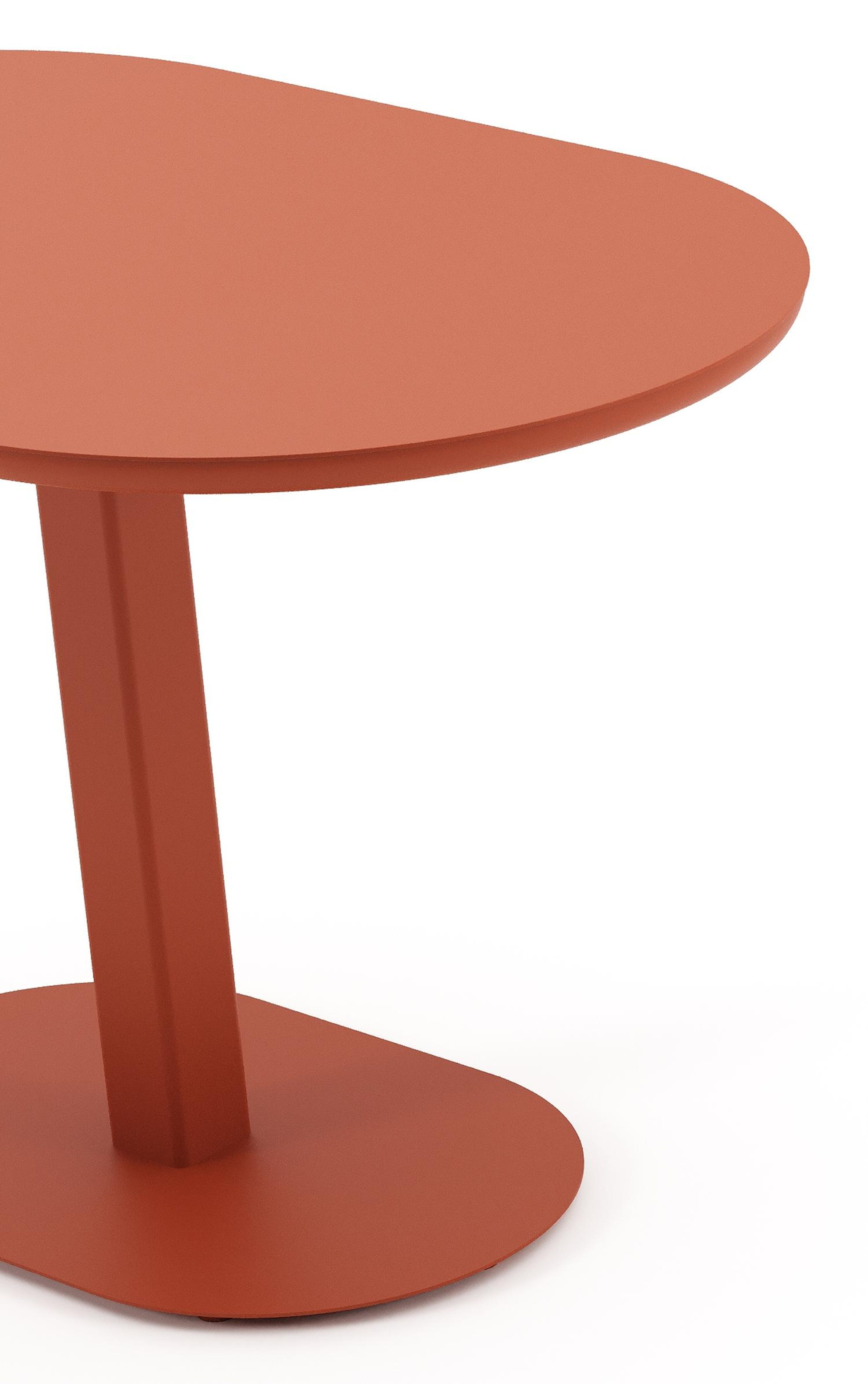 Teramo kantelbare tuintafel bombo in roestbruin aluminium - L 110 x B 70 x H 74 cm