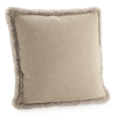 Sierkussen met franjes 45 x 45 cm in all weather cosytica althea chalk