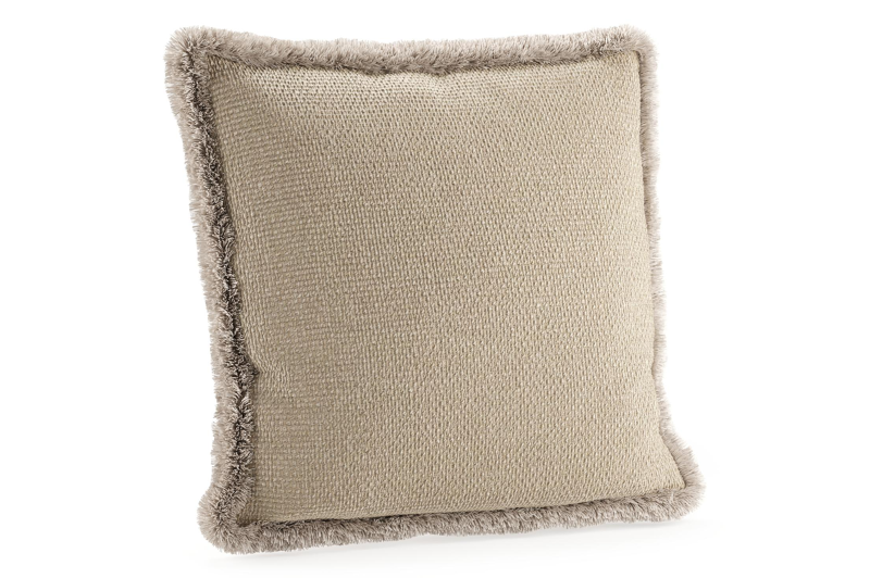 Sierkussen met franjes 45 x 45 cm in all weather cosytica althea chalk
