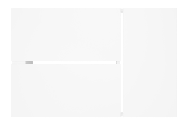 Table basse Verato en aluminium blanc - Lg 120 x larg. 80 x H 39,5 cm