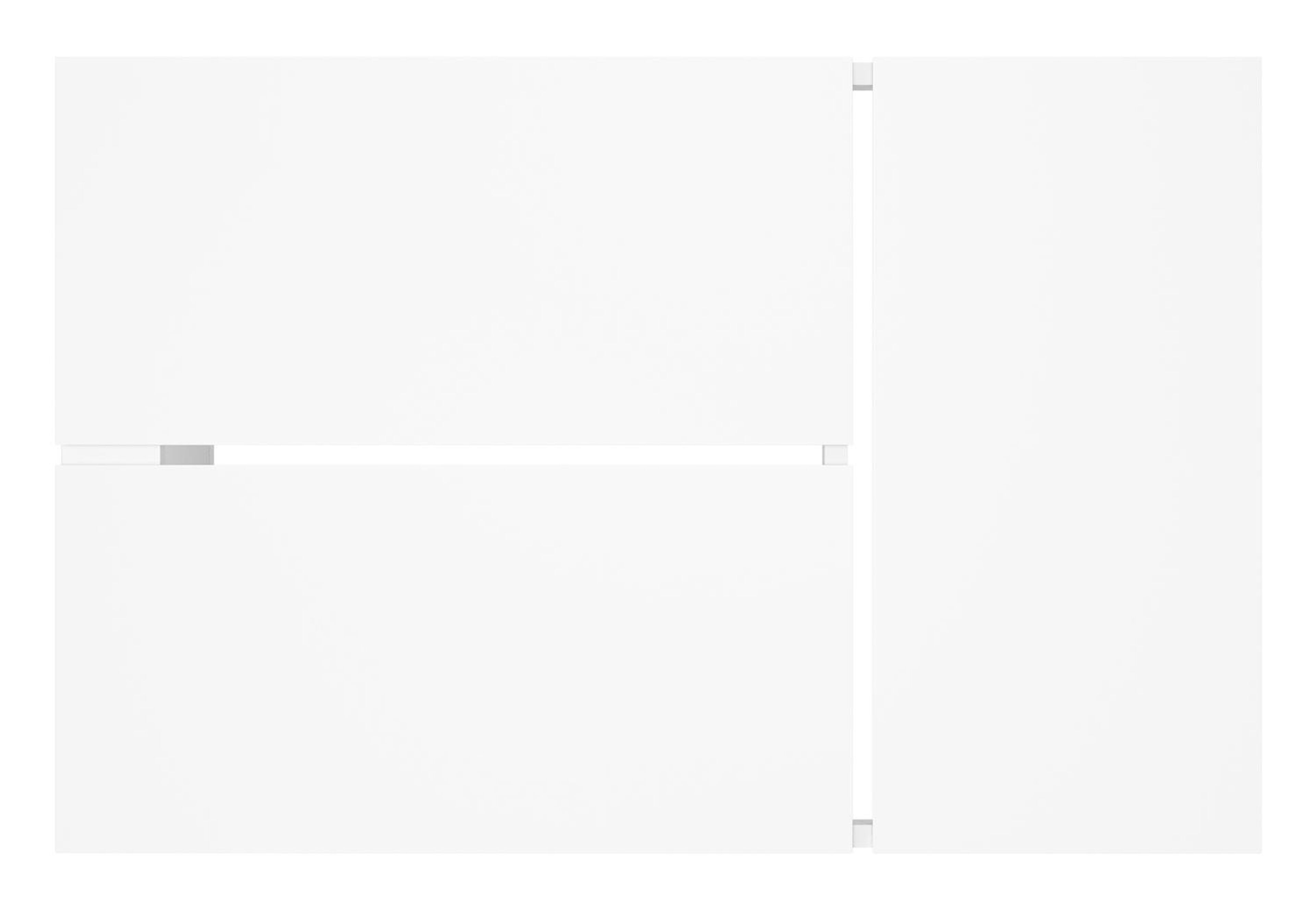 Table basse Verato en aluminium blanc - Lg 120 x larg. 80 x H 39,5 cm