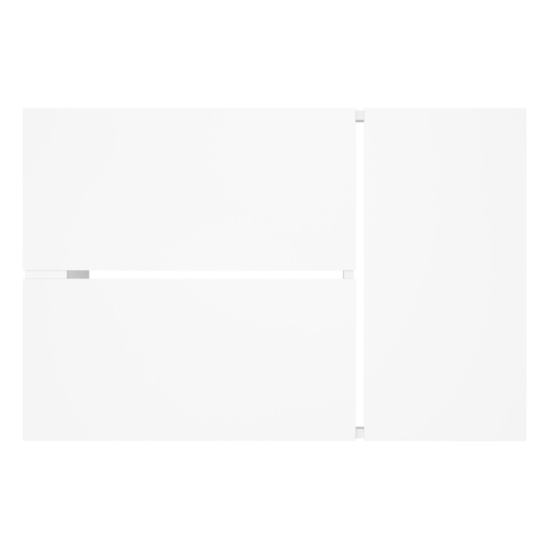 Table basse Verato en aluminium blanc - Lg 120 x larg. 80 x H 39,5 cm