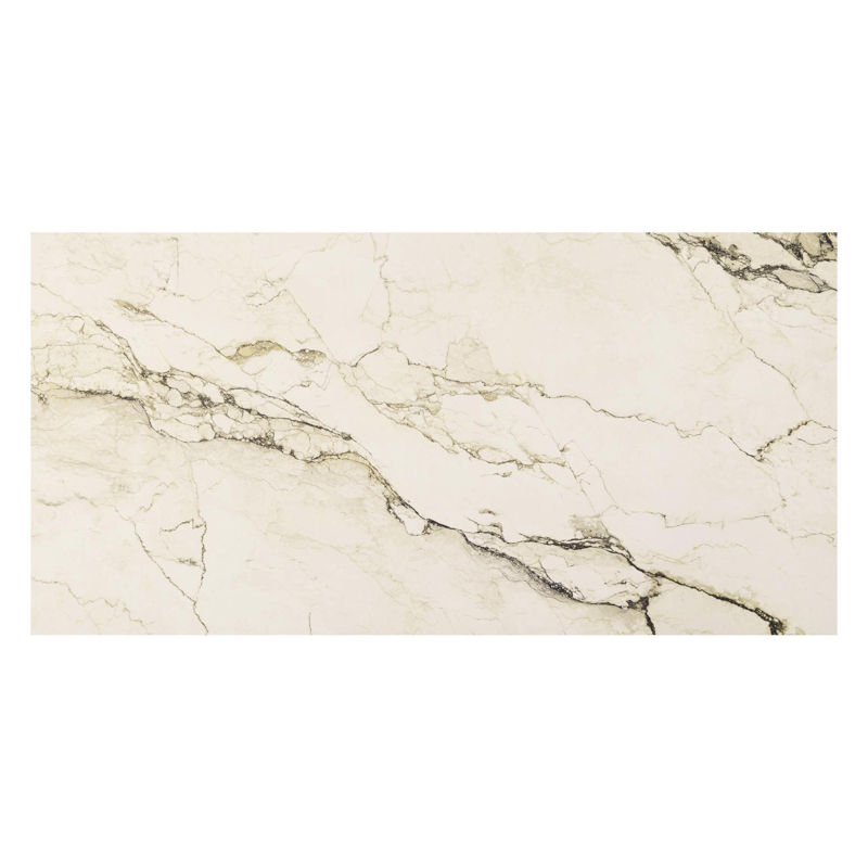 Table de jardin Como rectangulaire en aluminium beige et céramique pleine Colorado Dunes - Lg. 200 x Lrg. 100 x Haut. 73 cm