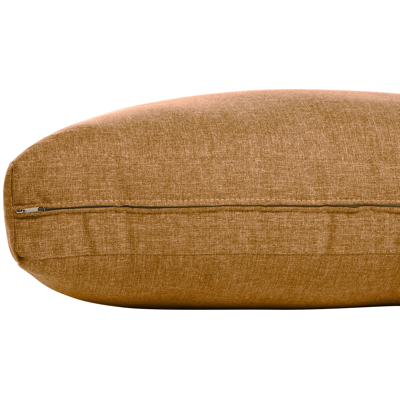 Fauteuil de jardin Alora pièce intermédiaire en aluminium noir avec coussin en polyester pumpkin