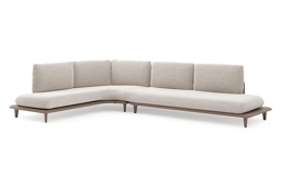 Chaise longue rechts + 3-zit