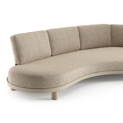 Donato loungebank in beige aluminium met bora jungle all weather cosytica kussen