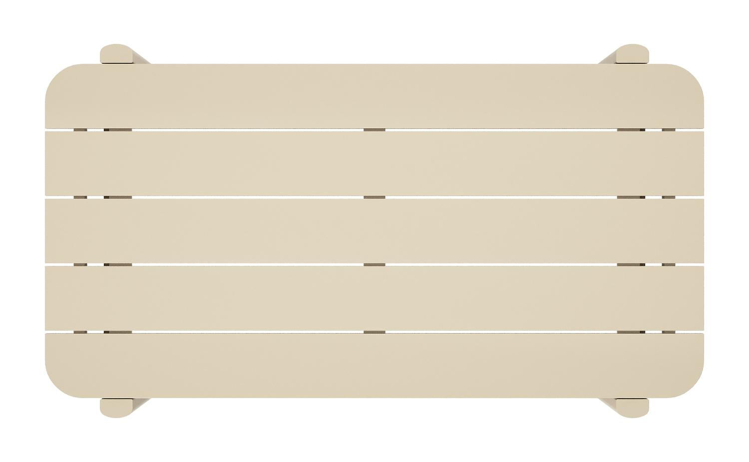 Table de basse Salamanca en aluminium beige - Lg. 120 x Lrg. 68,3 x Haut. 34,4 cm