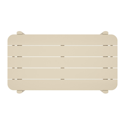 Table de basse Salamanca en aluminium beige - Lg. 120 x Lrg. 68,3 x Haut. 34,4 cm