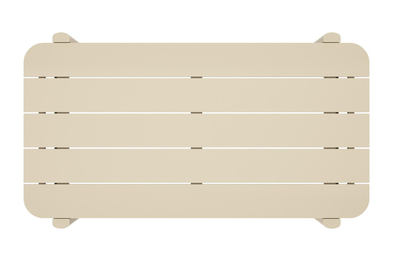 Salamanca loungetafel in beige aluminium - L 120 x B 68.3 x H 34.4 cm