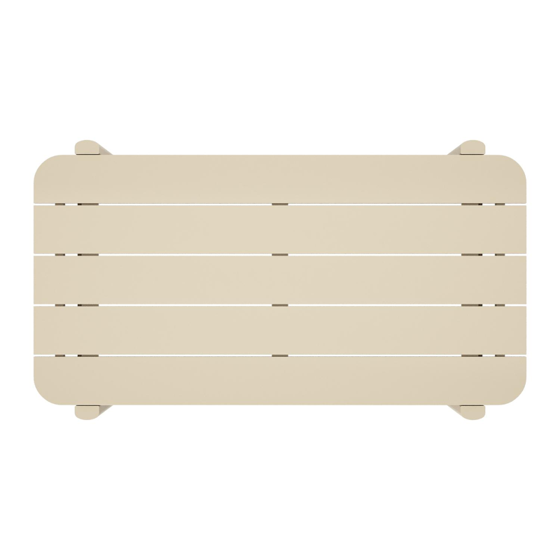 Salamanca loungetafel in beige aluminium - L 120 x B 68.3 x H 34.4 cm