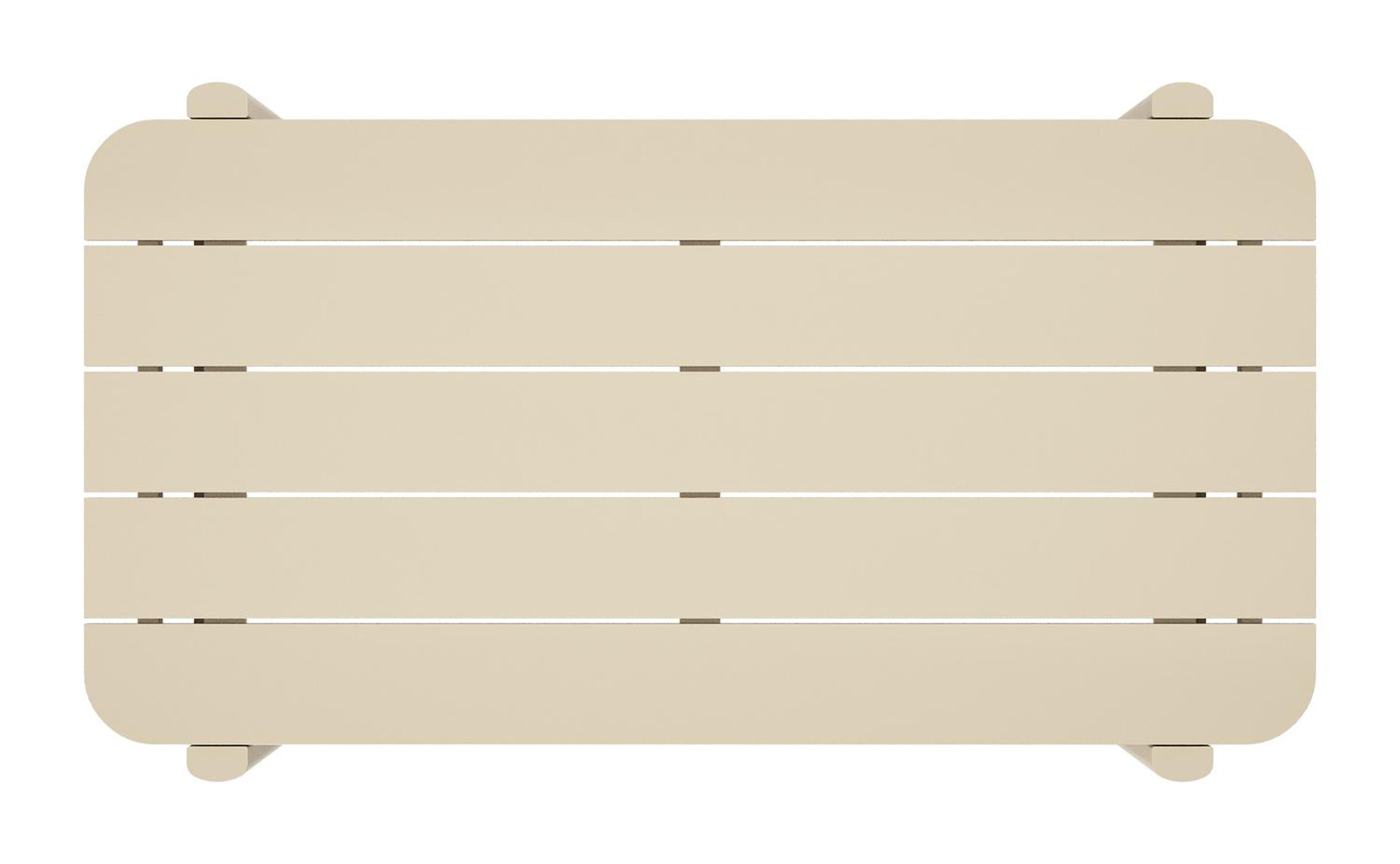 Salamanca loungetafel in beige aluminium - L 120 x B 68.3 x H 34.4 cm
