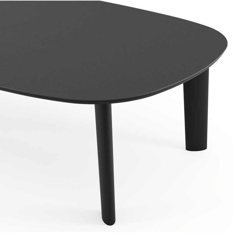Amico tuintafel bombo xl in zwart aluminium en volkeramiek Nero Black - L 270 x B 148 x H 73.5 cm