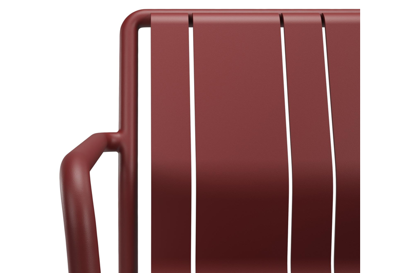 Chaise de jardin Bolito en aluminium rouge