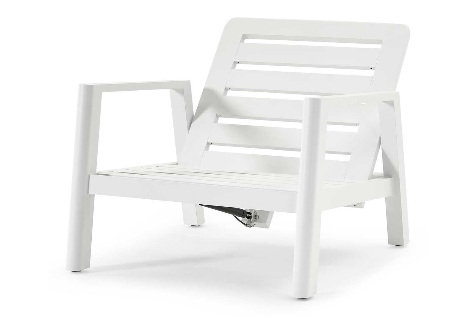 Cirello lounge 1-zit in wit aluminium