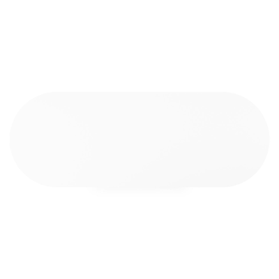 Organo tuintafel ovaal in zwart aluminium en volkeramiek Arctic White - L 300 x B 110 x H 74 cm