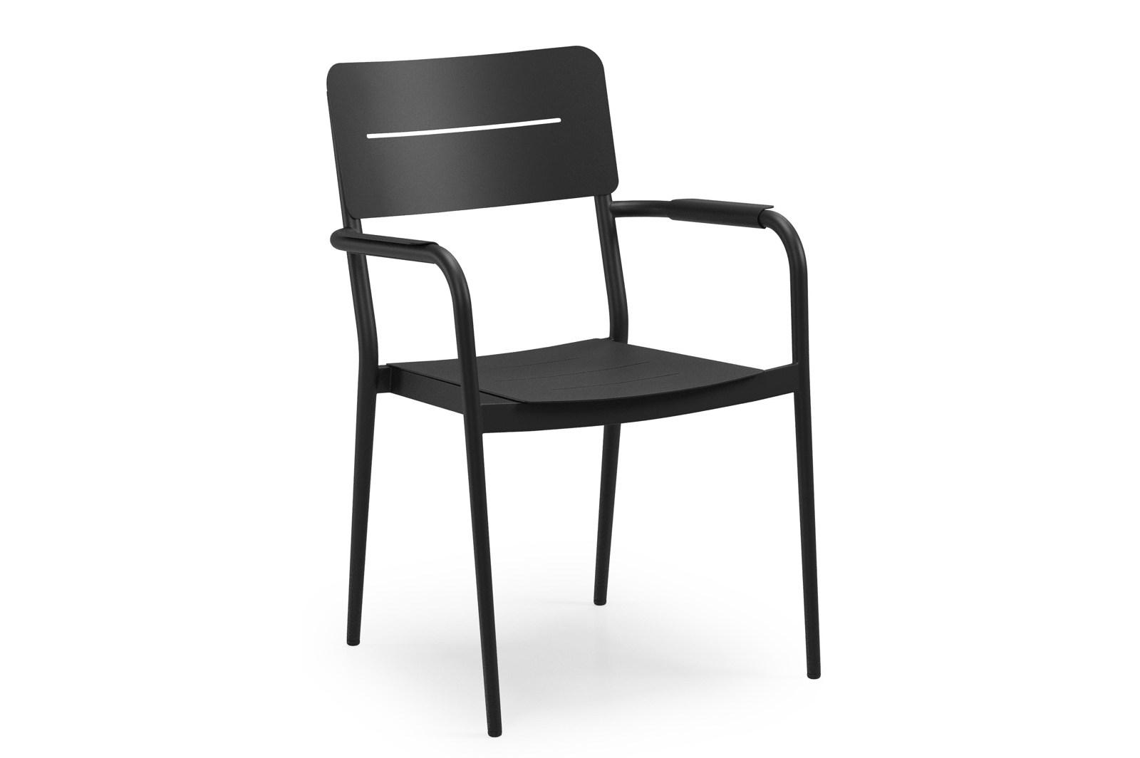 Salto tuinstoel in zwart aluminium