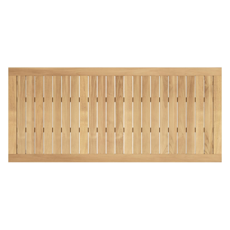 Feltro tuintafel rechthoekig in wit aluminium en teak - L 180 x B 80 x H 73 cm