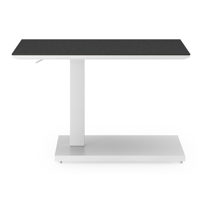 Cesano loungetafel rechthoekig in wit aluminium en volkeramiek Nero Black - L 70 x B 50 x H 44 cm