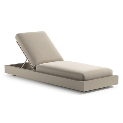 Como verstelbaar ligbed in beige aluminium met lopi marble all weather sunbrella® luxe
