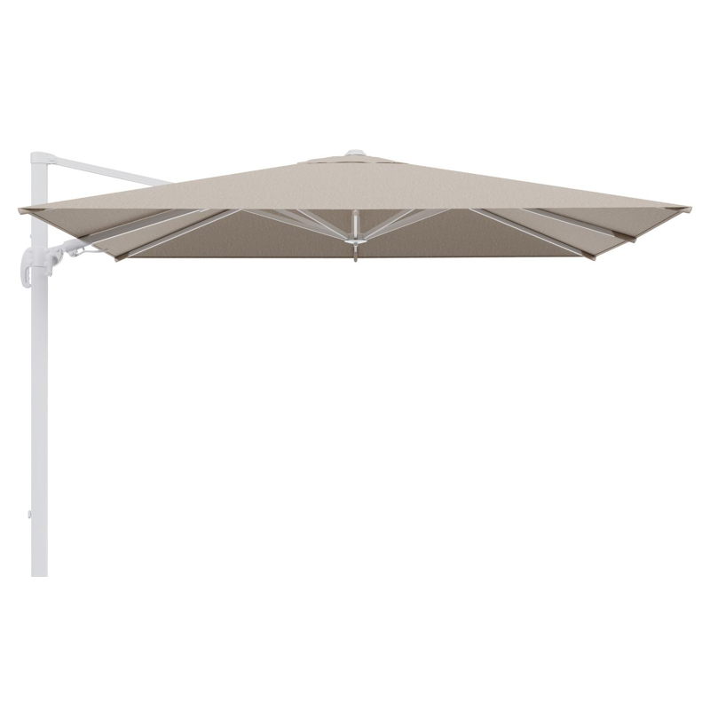 Avola zweefparasol met tiltfunctie in wit aluminium met rustic weather+ softtouch parasoldoek - L1 200 x L2 300 cm (zonder voet)