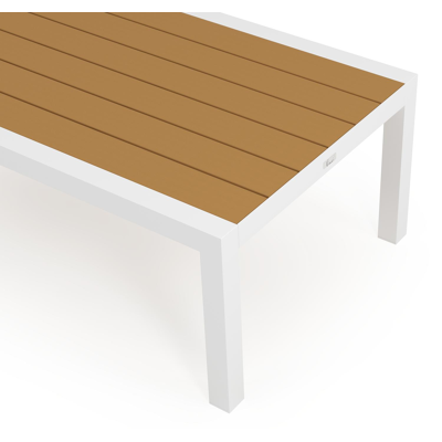 Alcudia loungetafel in wit aluminium en polywood - L 120 x B 70 x H 43 cm