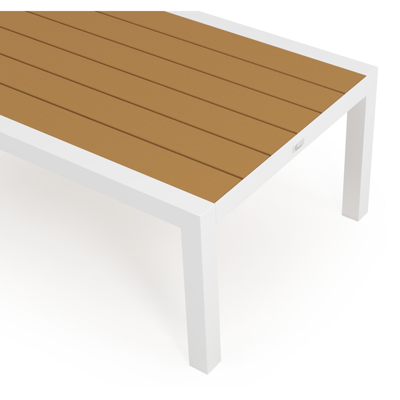 Alcudia loungetafel in wit aluminium en polywood - L 120 x B 70 x H 43 cm