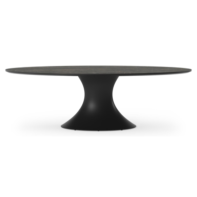 Table de jardin Fano en aluminium noir et céramique pleine black obsession - Lg 240 x Larg. 135 x H 75 cm