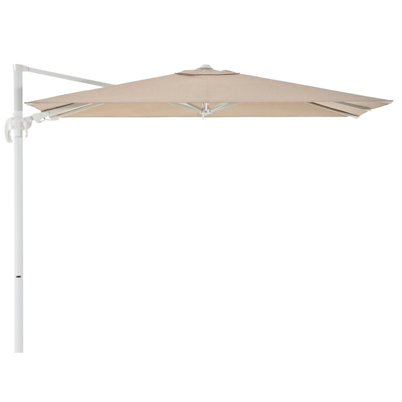 Avola zweefparasol met tiltfunctie in wit aluminium met rustic weather+ softtouch parasoldoek - L1 200 x L2 300 cm (zonder voet)