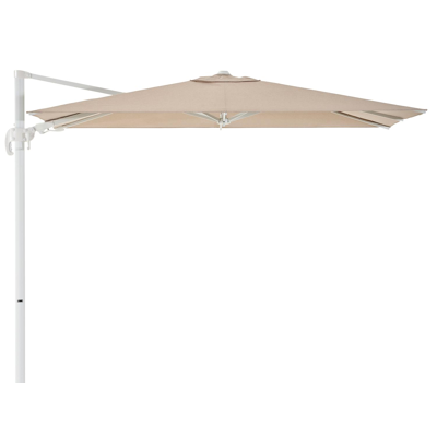 Parasol pedant Avola avec fonction tilt en aluminium blanc avec toile de parasol en weather+ softtouch rustic - Lg.1 200 x Lg.2 300 cm (sans pied de parasol)