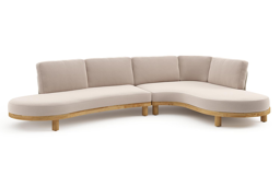 Chaise longue gauche+ 2 places organique