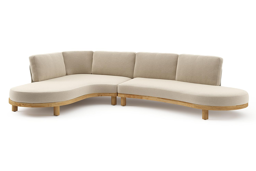 Chaise longue rechts + 2-zit organisch