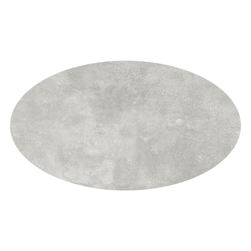Table de jardin Fano ovale en aluminium beige et céramique pleine New York - Lg. 240 x Lrg. 135 x Haut. 75 cm