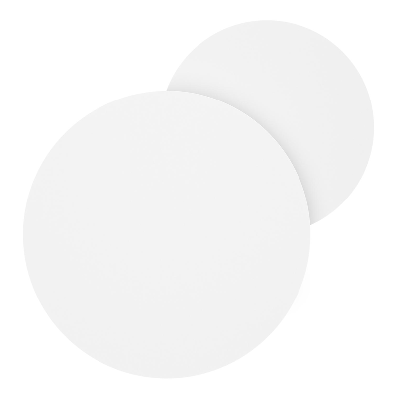 Lacrima loungetafels in wit aluminium en arctic white volkeramiek - Dia. 85/65 x H 35/30 cm