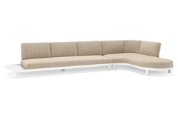 Chaise longue links + 3-zit