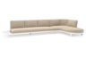 Chaise longue links + 3-zit