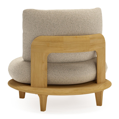 Fauteuil de jardin Bomero en teck et coussins en all weather cosytica bora forest