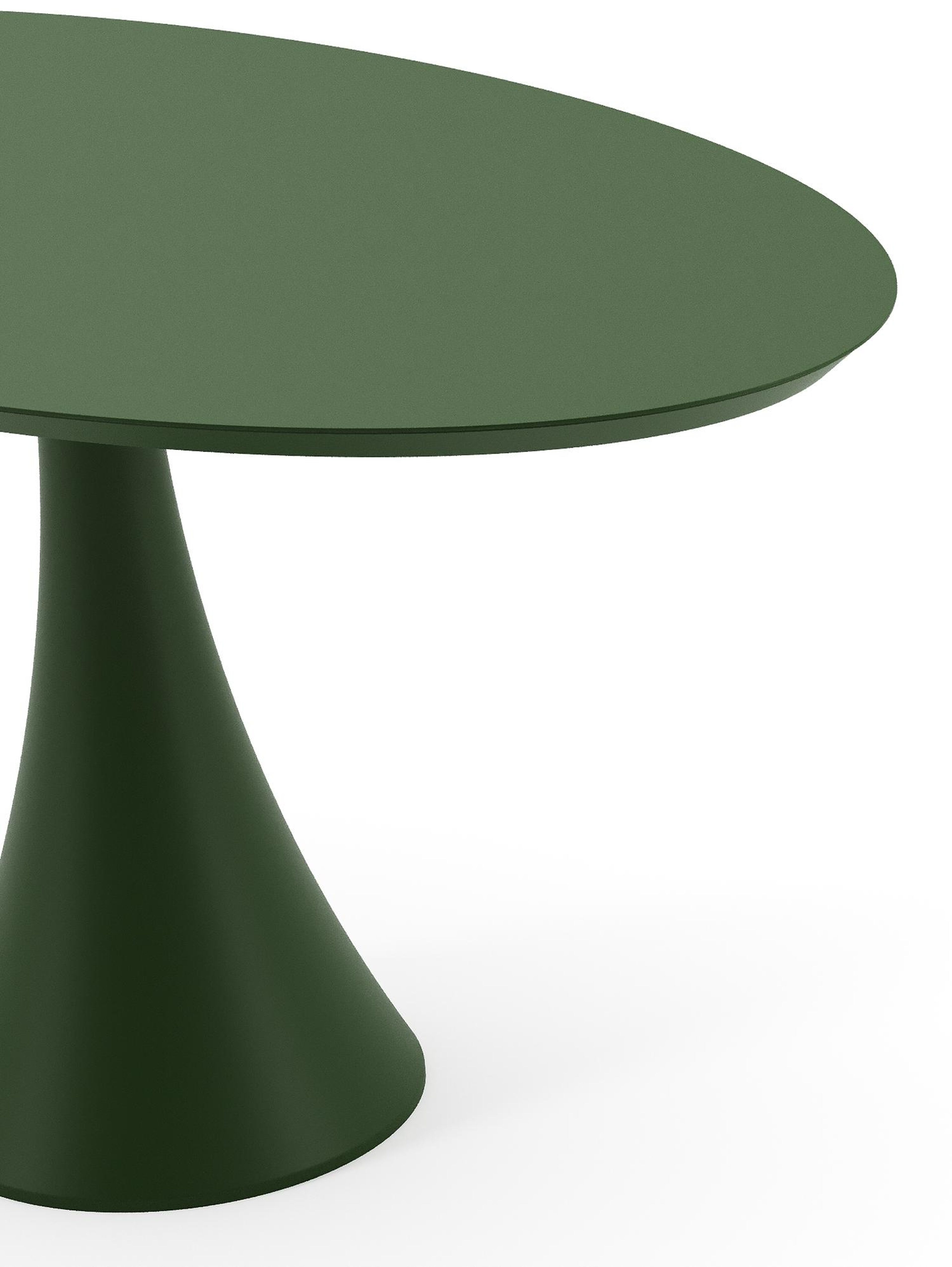 Fano tuintafel ovaal in groen aluminium - L 140 x B 80 x H 75 cm