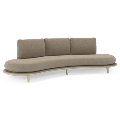 Canape de jardin Bomero en aluminium beige et coussins en all weather cosytica madagascar burch