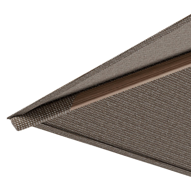 Rufina zweefparasol tiltfunctie in houtlook aluminium en parasoldoek in All Weather Solica Firenze Earth  - L1 300 x L2 300 cm (zonder voet) (zonder voet)