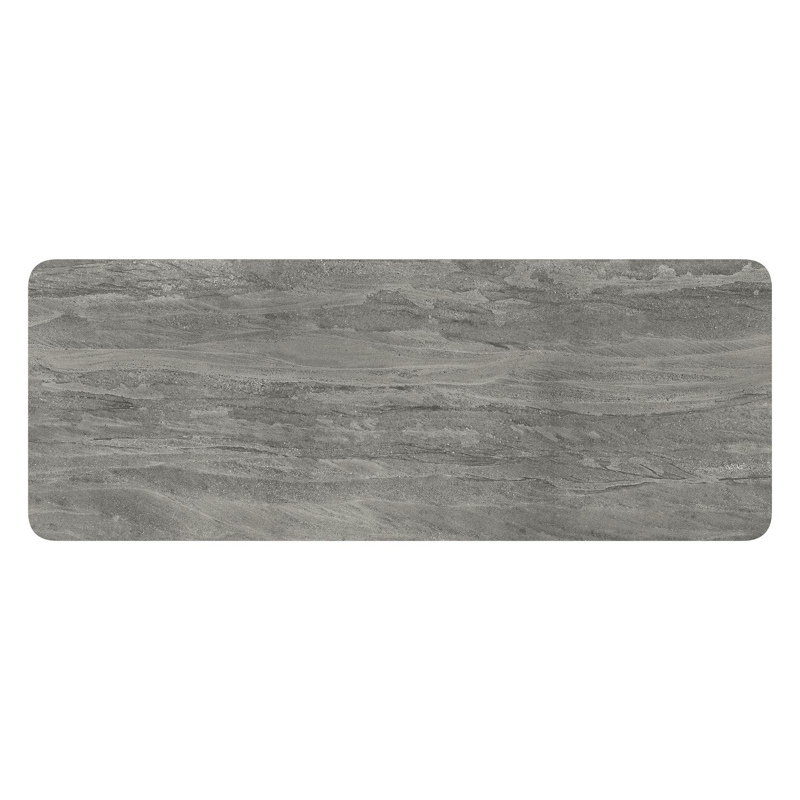 Orso tuintafel rechthoekig afgerond in zwart aluminium en volkeramiek aspen grey - L 290 x B 110 x H 74.5 cm