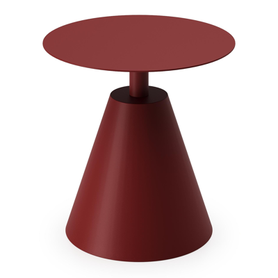 Lucca bijzettafel  in ruby aluminium - Dia. 50 cm